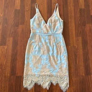 Light blue/cream lace VICI dress